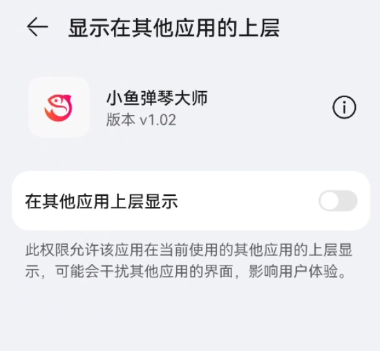 应用上显示设置